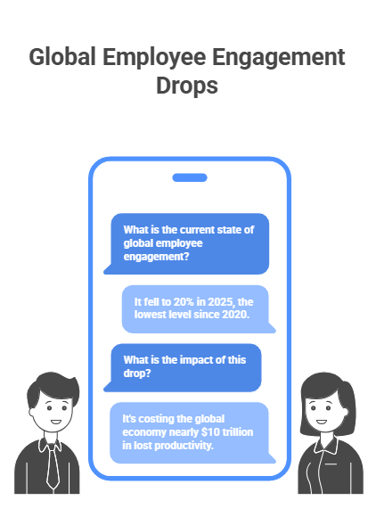 Global Employee Engagement Drops