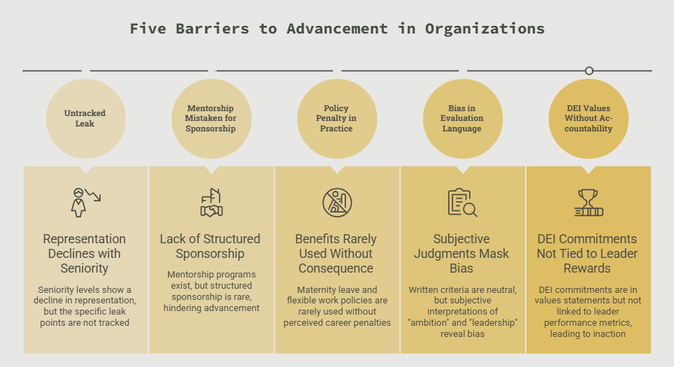 Five Barriers to Advancement in Organizations